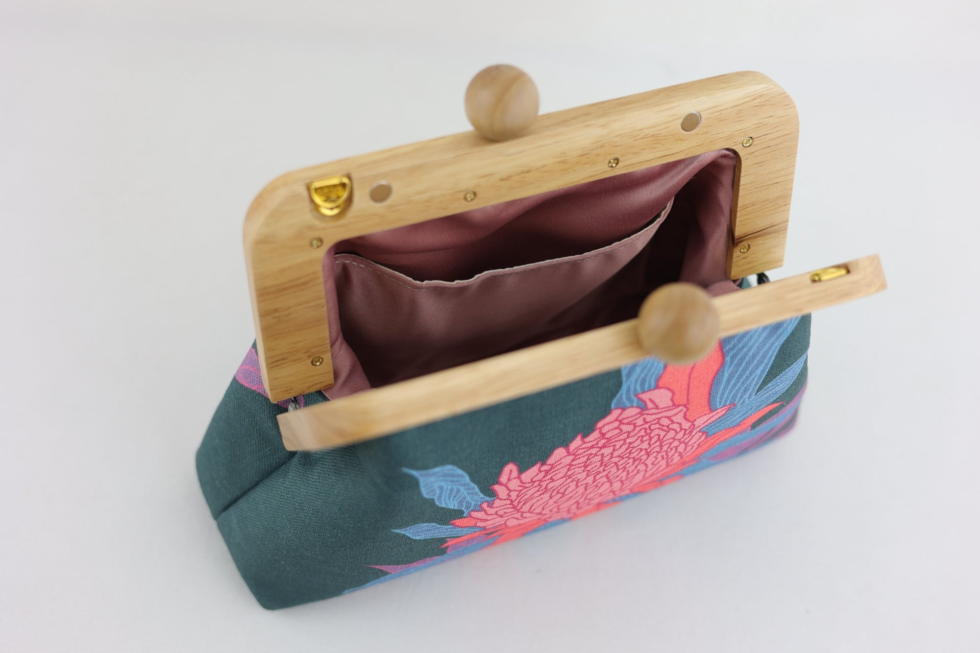 Torch Ginger Flower Emerald Clutch | PINK OASIS