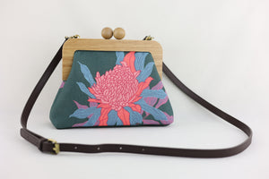 Torch Ginger Flower Emerald Clutch | PINK OASIS