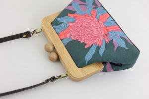 Torch Ginger Flower Emerald Clutch | PINK OASIS