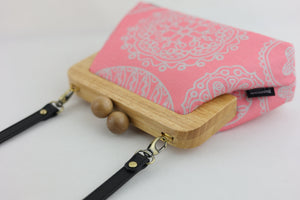 Mandala Pink Floral Pattern Clutch | PINK OASIS