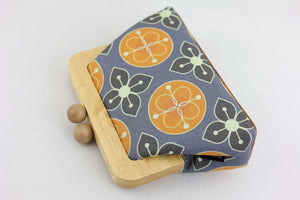 Marigold Flower Orange & Grey Clutch | PINK OASIS
