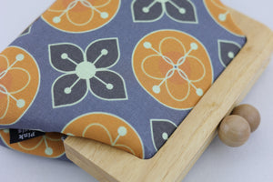 Marigold Flower Orange & Grey Clutch | PINK OASIS