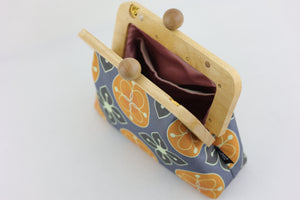 Marigold Flower Orange & Grey Clutch | PINK OASIS