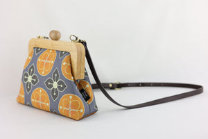 Marigold Flower Orange & Grey Clutch | PINK OASIS
