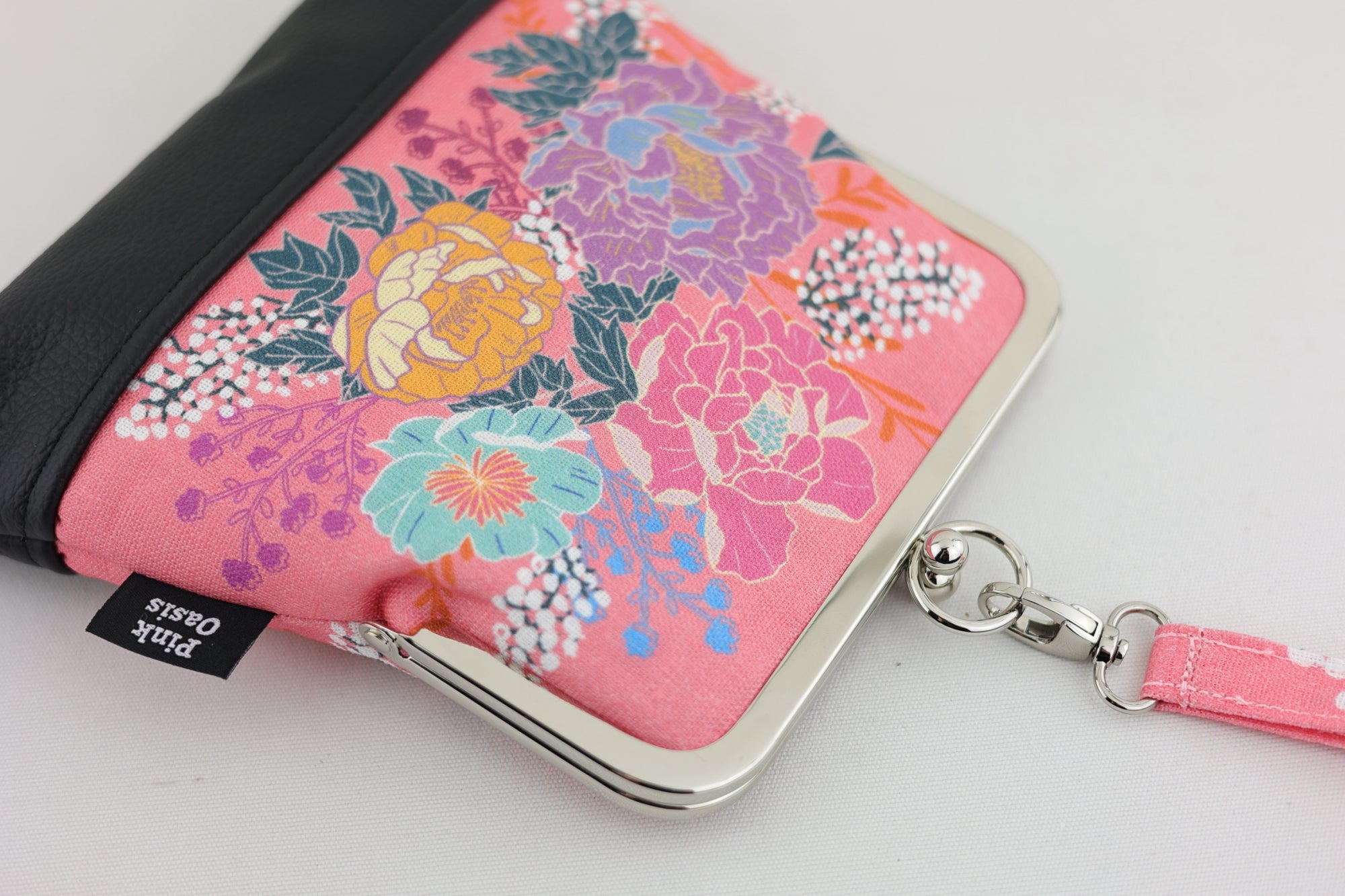 Peonies Garden Pink Wristlet | PINK OASIS
