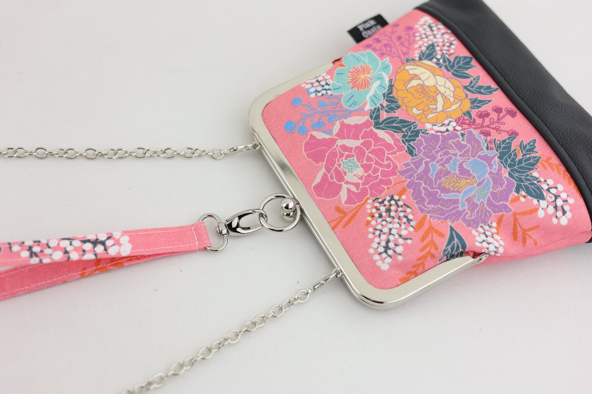Peonies Garden Pink Wristlet | PINK OASIS