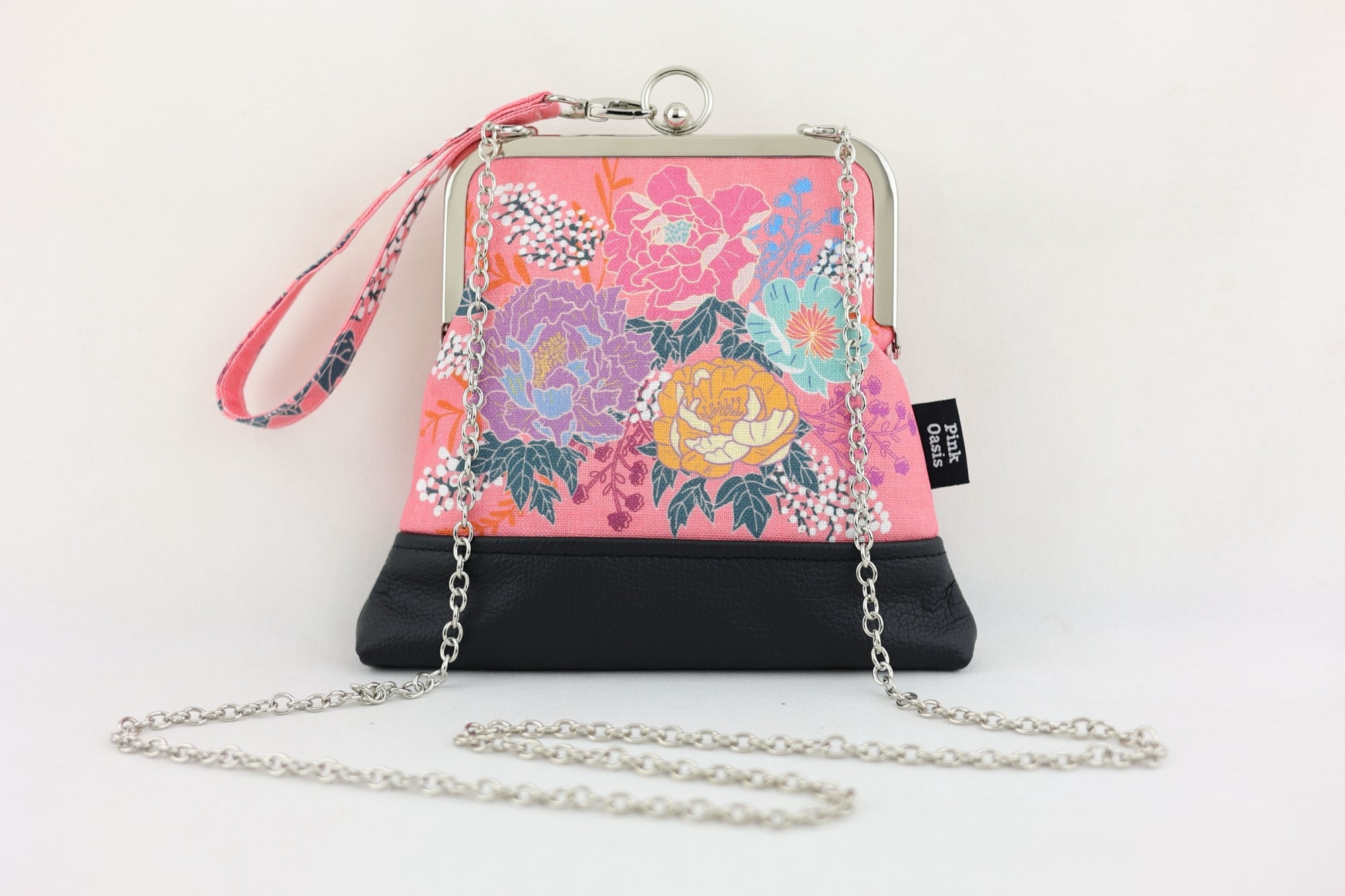 Peonies Garden Pink Wristlet | PINK OASIS