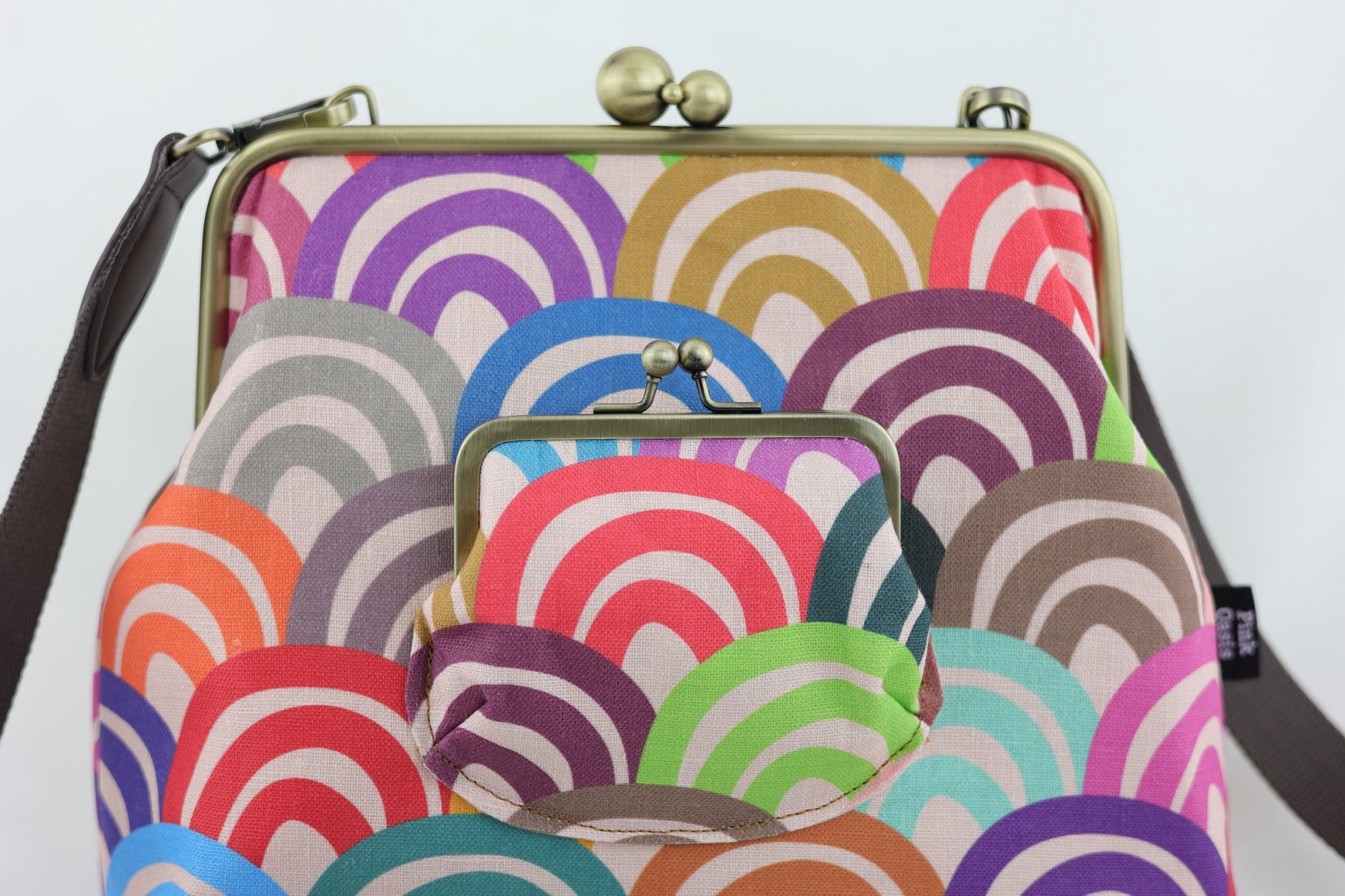 Rainbow Handbag and Crossbody 2 Way Bag | PINK OASIS