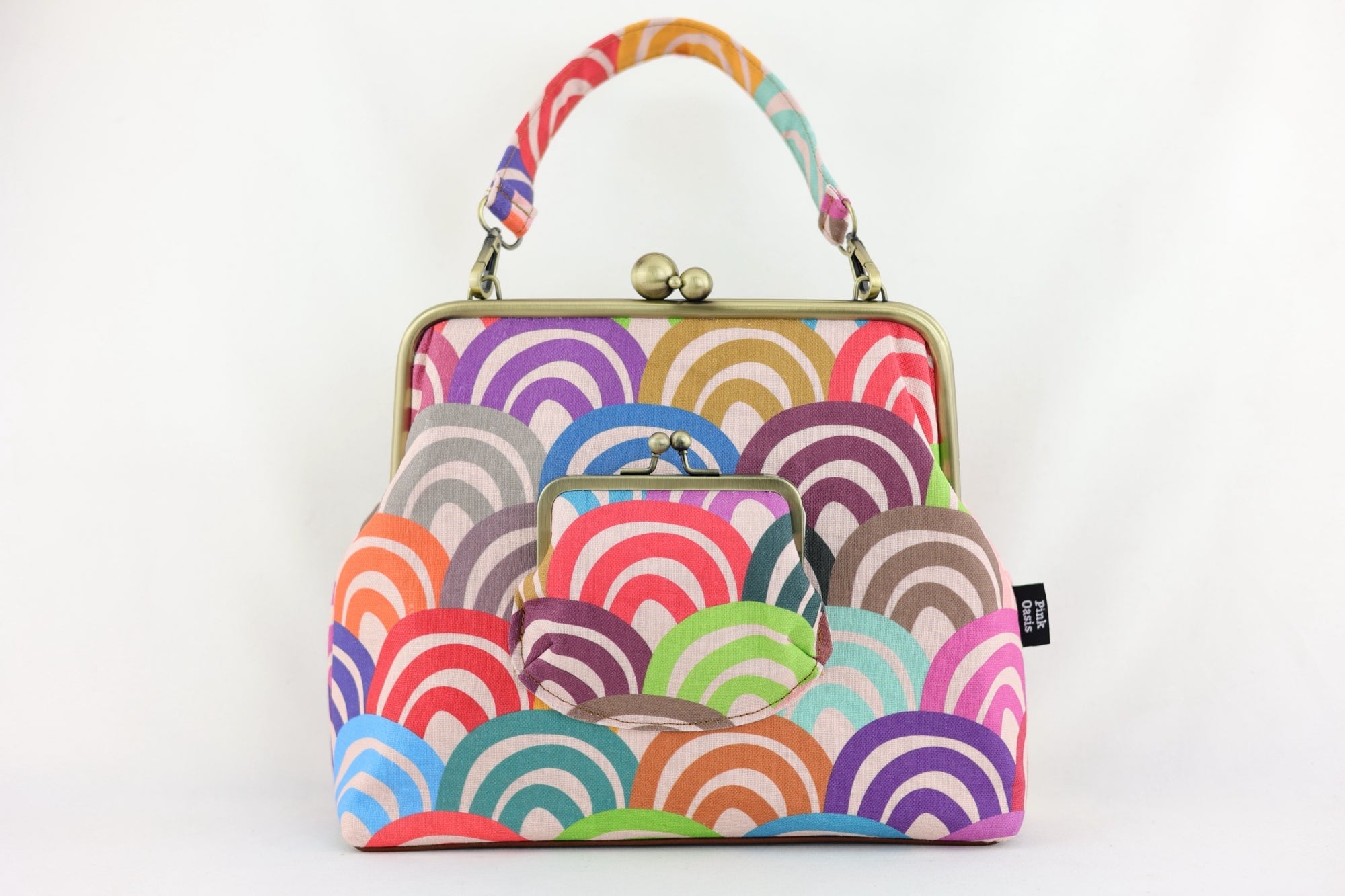 Rainbow Handbag and Crossbody 2 Way Bag | PINK OASIS