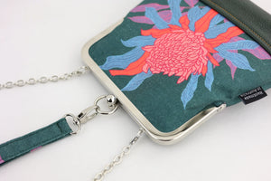 Torch Ginger Flower Emerald Wristlet | PINK OASIS