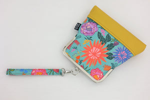 Bright and Bold Flowers Wristlet | PINK OASIS