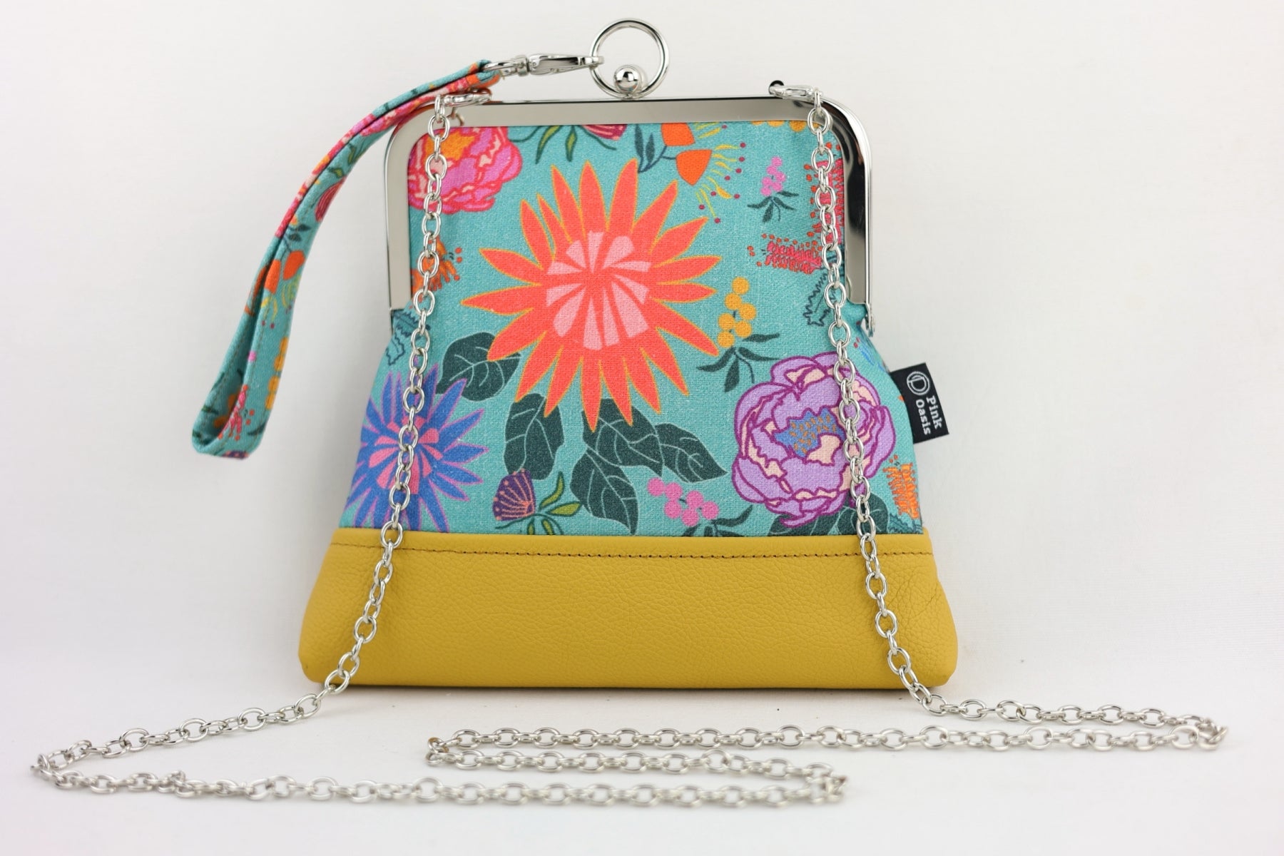 Bright and Bold Flowers Wristlet | PINK OASIS
