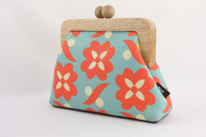 Daisy Orange & Teal Clutch | PINK OASIS