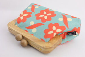 Daisy Orange & Teal Clutch | PINK OASIS