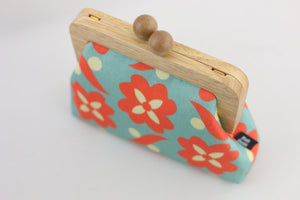 Daisy Orange & Teal Clutch | PINK OASIS