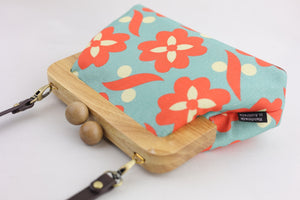 Daisy Orange & Teal Clutch | PINK OASIS