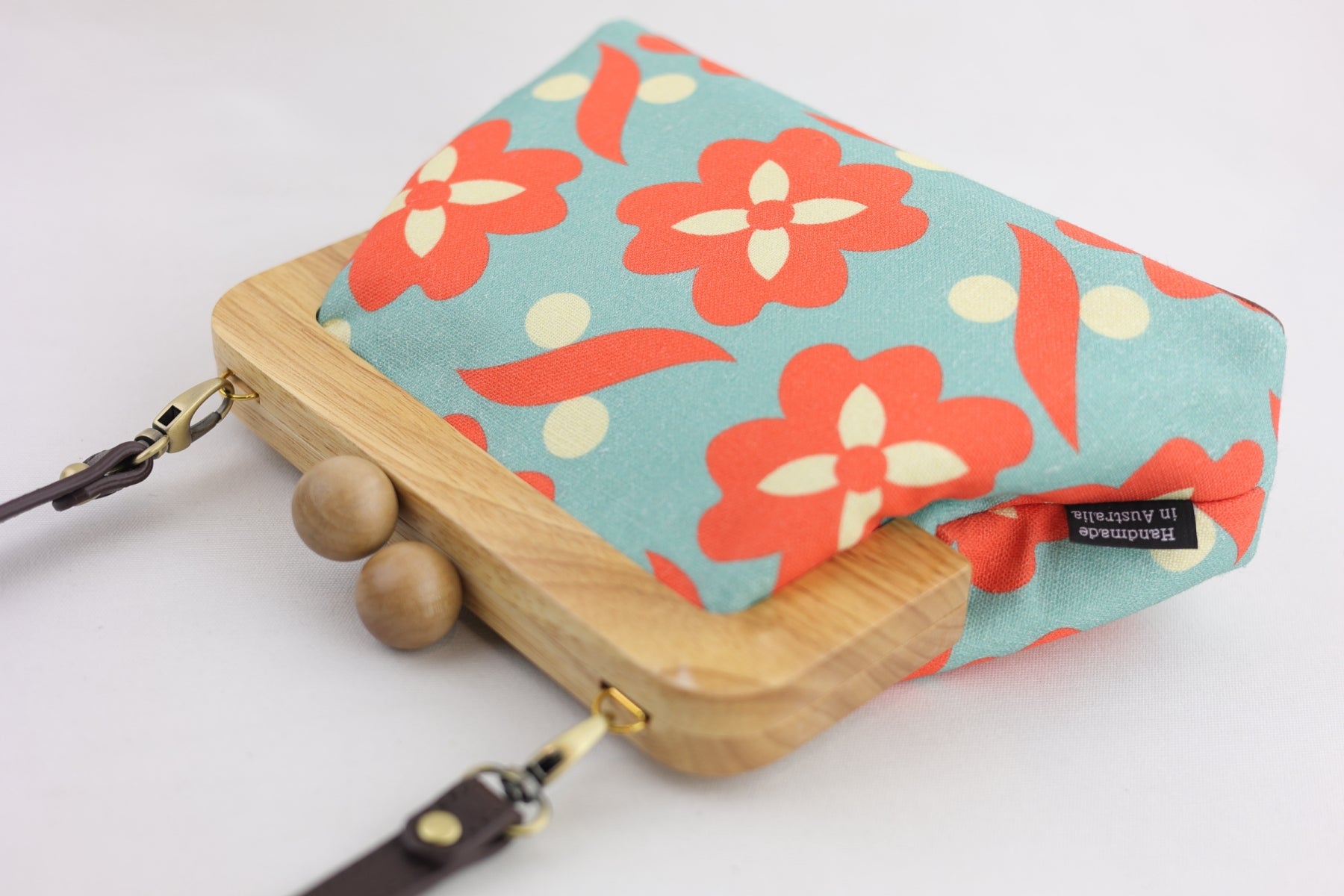 Daisy Orange & Teal Clutch | PINK OASIS
