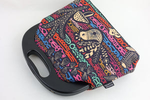 Peacock Large Wood Frame Bag | PINK OASIS