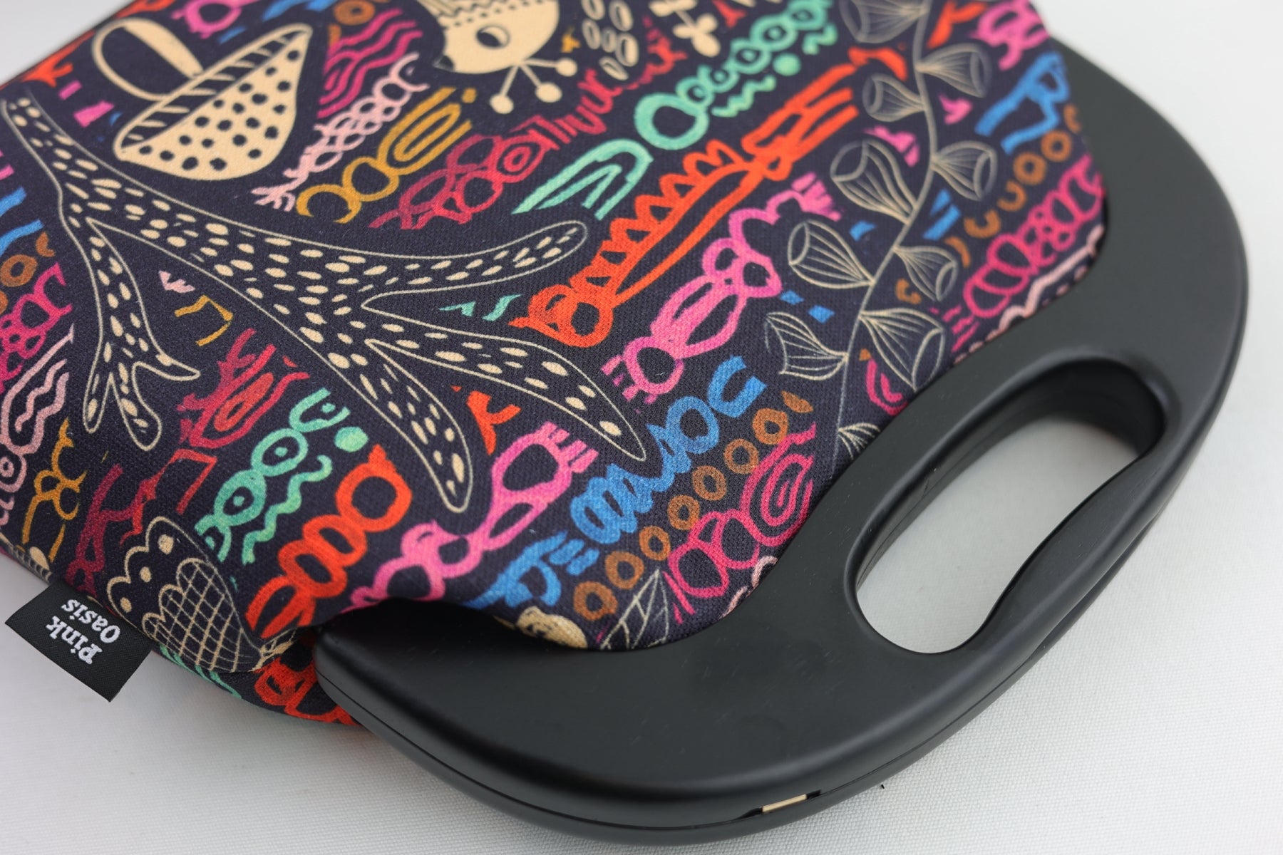 Peacock Large Wood Frame Bag | PINK OASIS