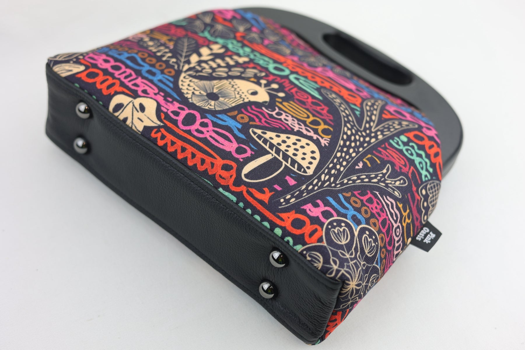 Peacock Large Wood Frame Bag | PINK OASIS