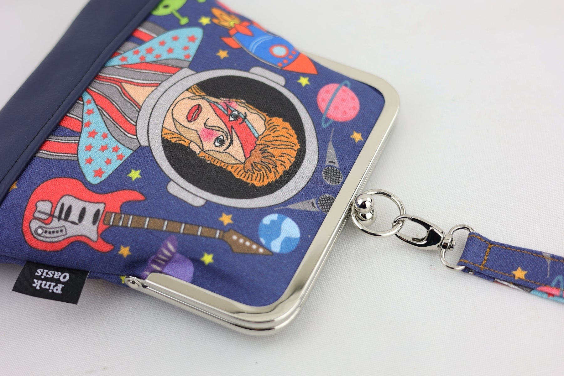 David's Space Blue & Navy Wristlet | PINK OASIS