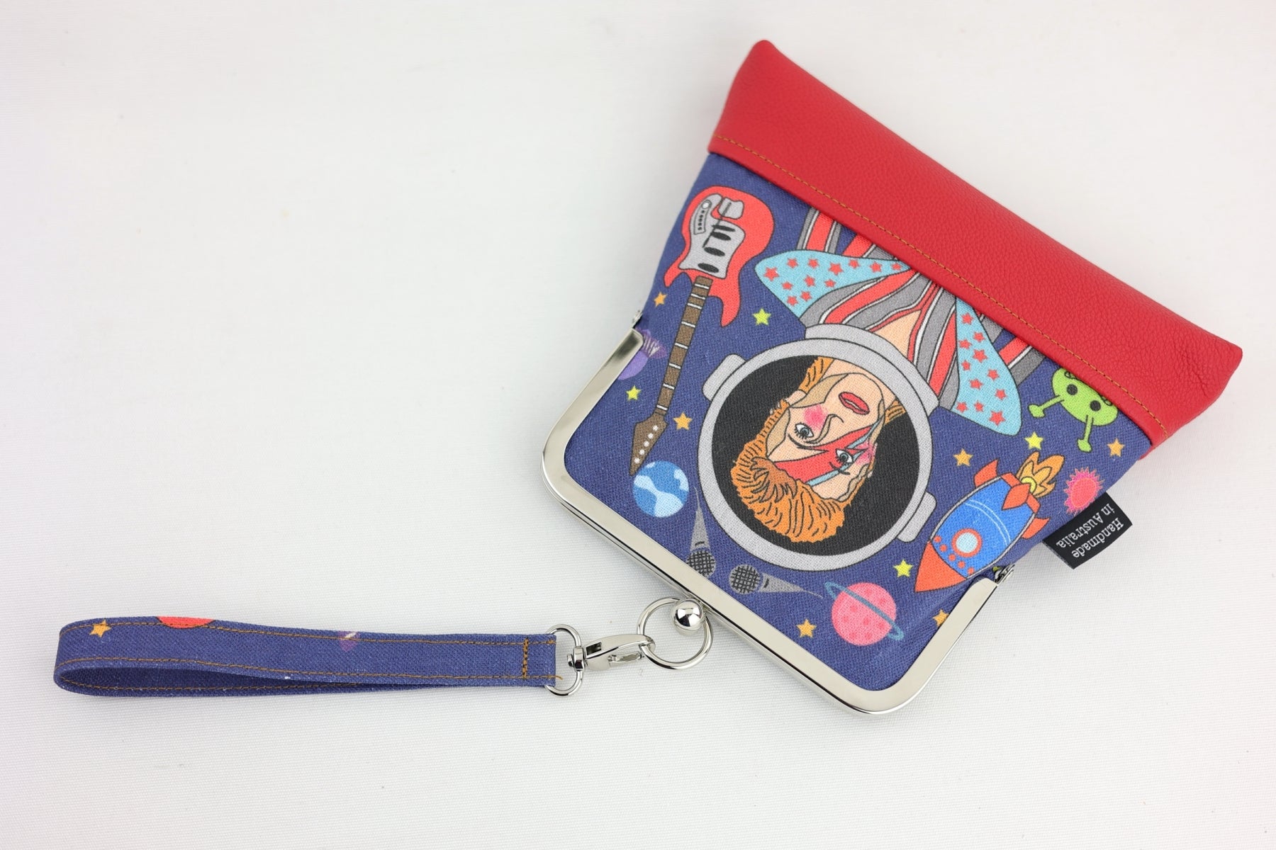 David's Space Blue & Red Wristlet | PINK OASIS