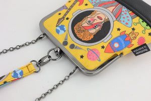 David's Space Yellow & Black Wristlet | PINK OASIS