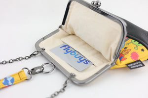 David's Space Yellow & Black Wristlet | PINK OASIS