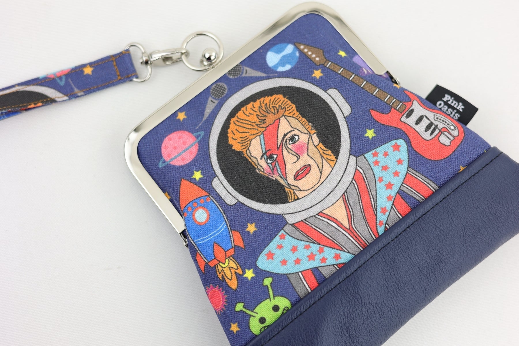 David's Space Blue & Navy Wristlet | PINK OASIS