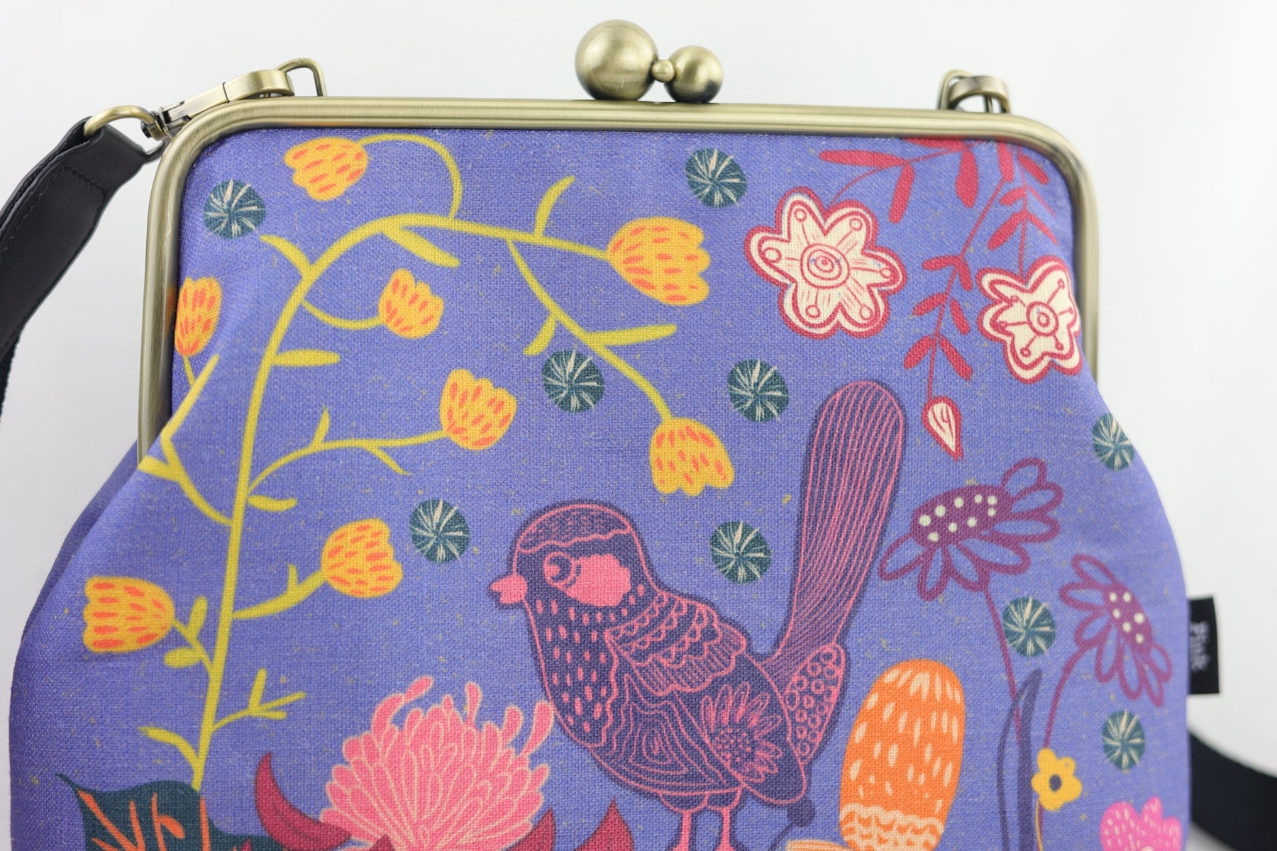 Blue Wren, Waratah & Banksia Crossbody Handbag | PINK OASIS