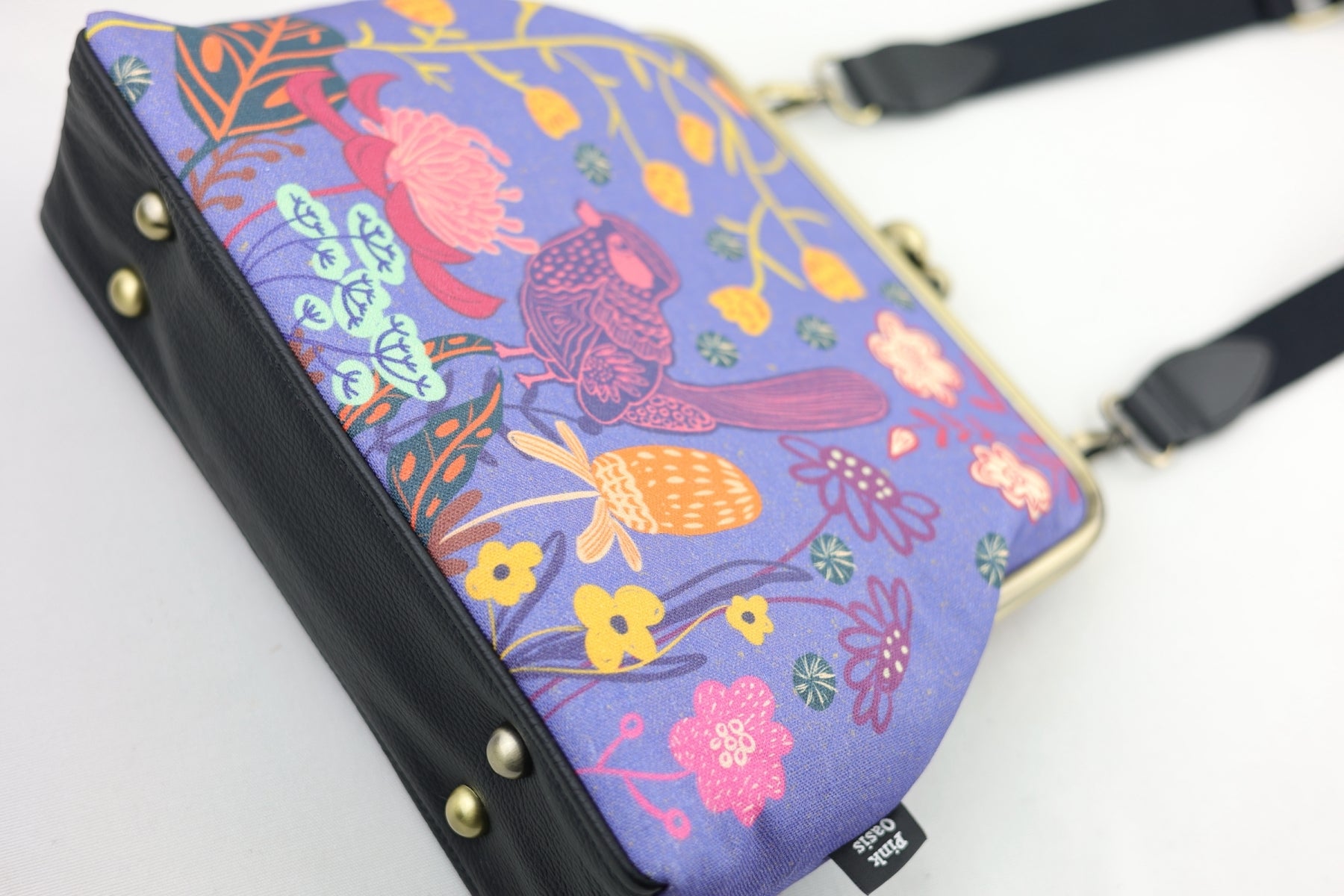 Blue Wren, Waratah & Banksia Crossbody Handbag | PINK OASIS