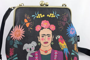 Frida Down Under Crossbody Bag with Webbing Strap | PINK OASIS