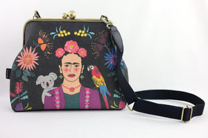 Frida Down Under Crossbody Bag with Webbing Strap | PINK OASIS