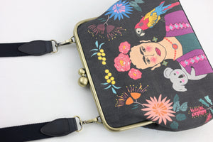 Frida Down Under Crossbody Bag with Webbing Strap | PINK OASIS