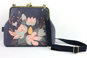 Magnolia Navy Handbag and Crossbody 2 Way Bag | PINK OASIS