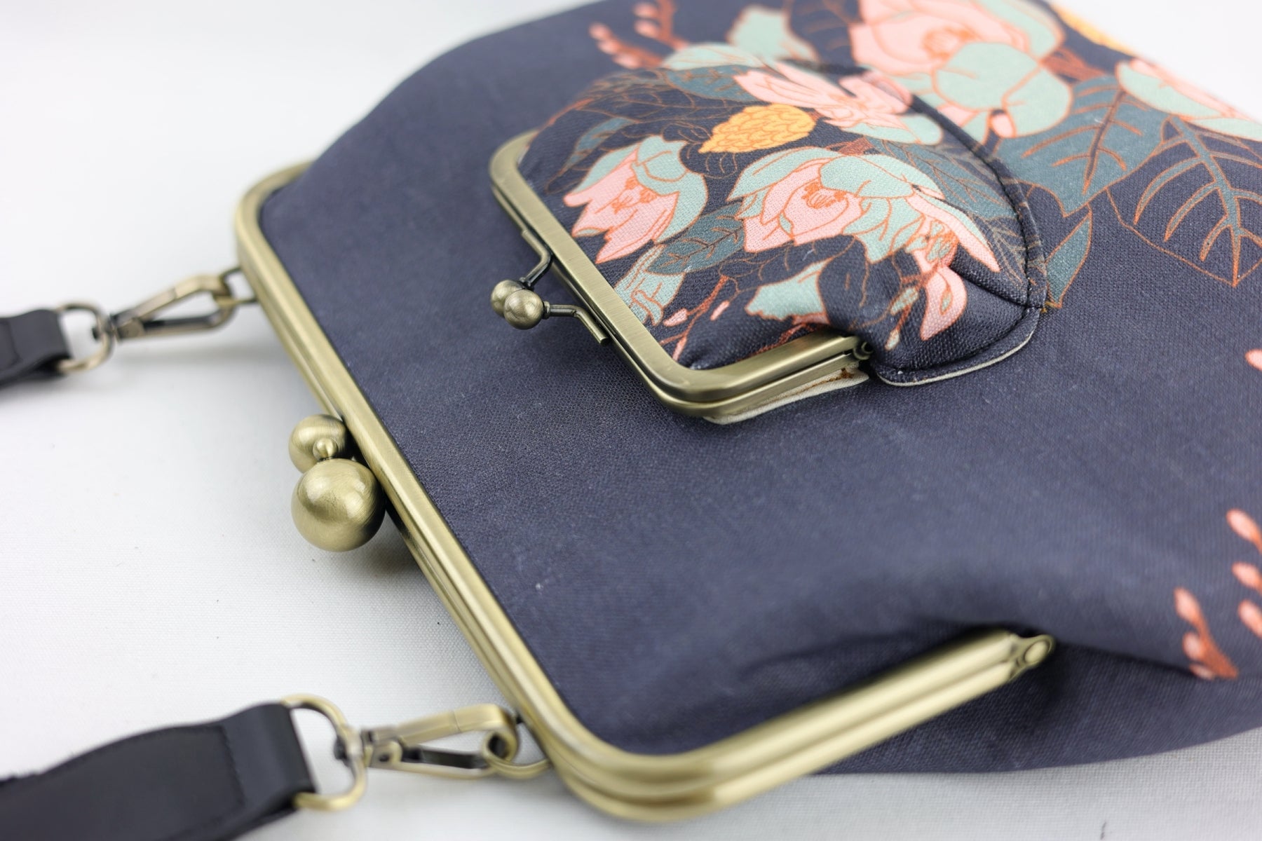 Magnolia Navy Handbag and Crossbody 2 Way Bag | PINK OASIS