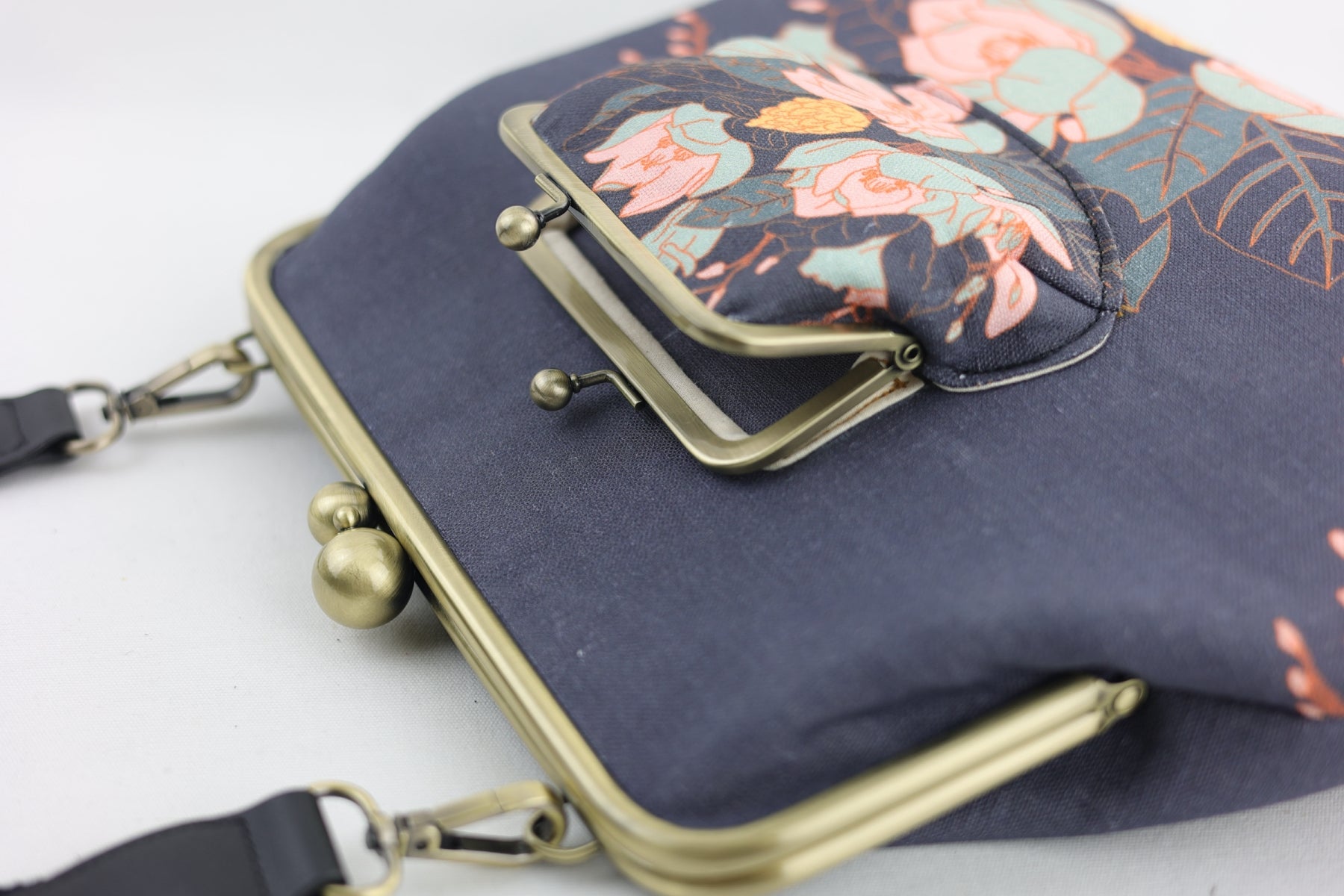 Magnolia Navy Handbag and Crossbody 2 Way Bag | PINK OASIS