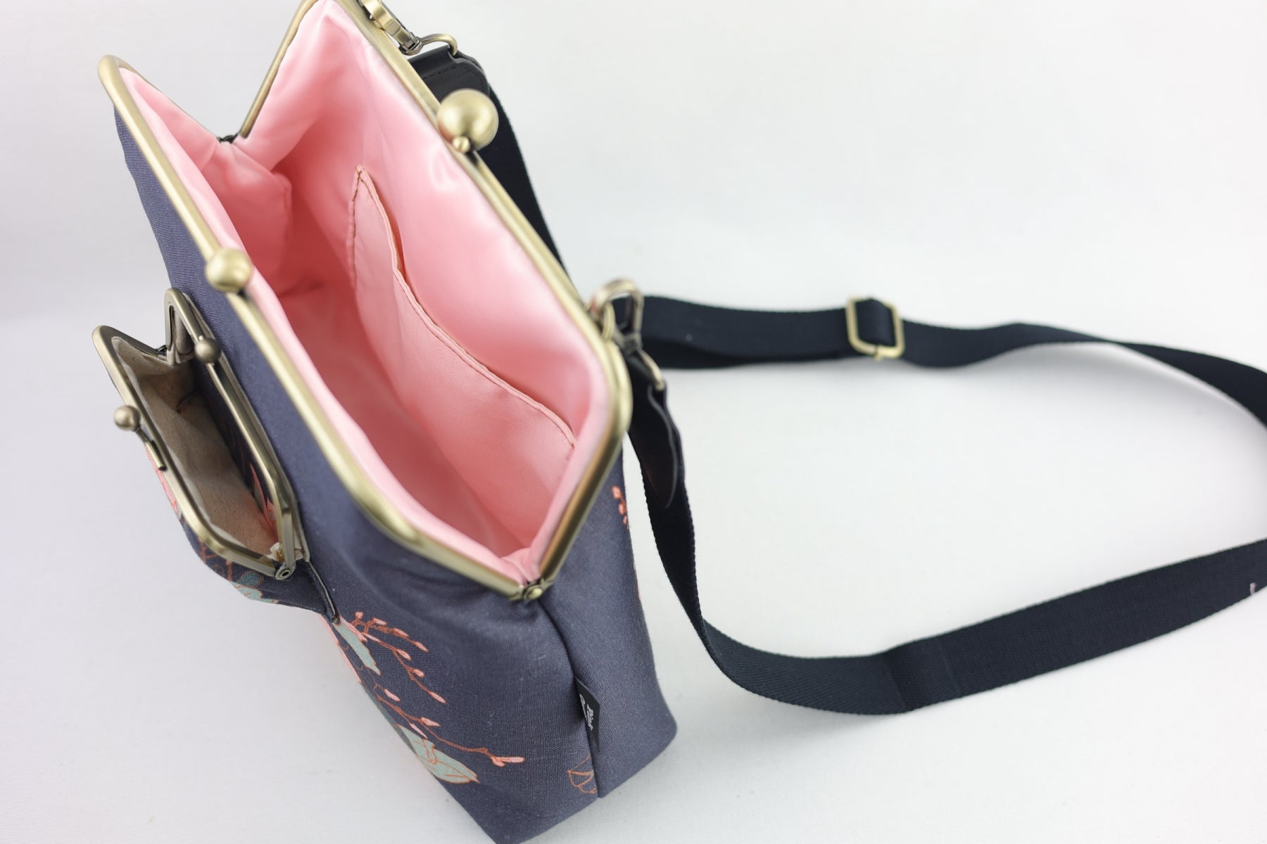 Magnolia Navy Handbag and Crossbody 2 Way Bag | PINK OASIS