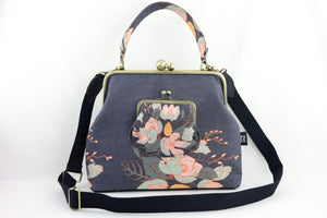 Magnolia Navy Handbag and Crossbody 2 Way Bag | PINK OASIS