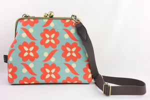 Daisy Teal & Orange Handbag and Crossbody 2 Way Bag | PINK OASIS