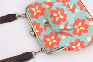Daisy Teal & Orange Handbag and Crossbody 2 Way Bag | PINK OASIS