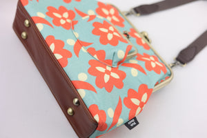 Daisy Teal & Orange Handbag and Crossbody 2 Way Bag | PINK OASIS