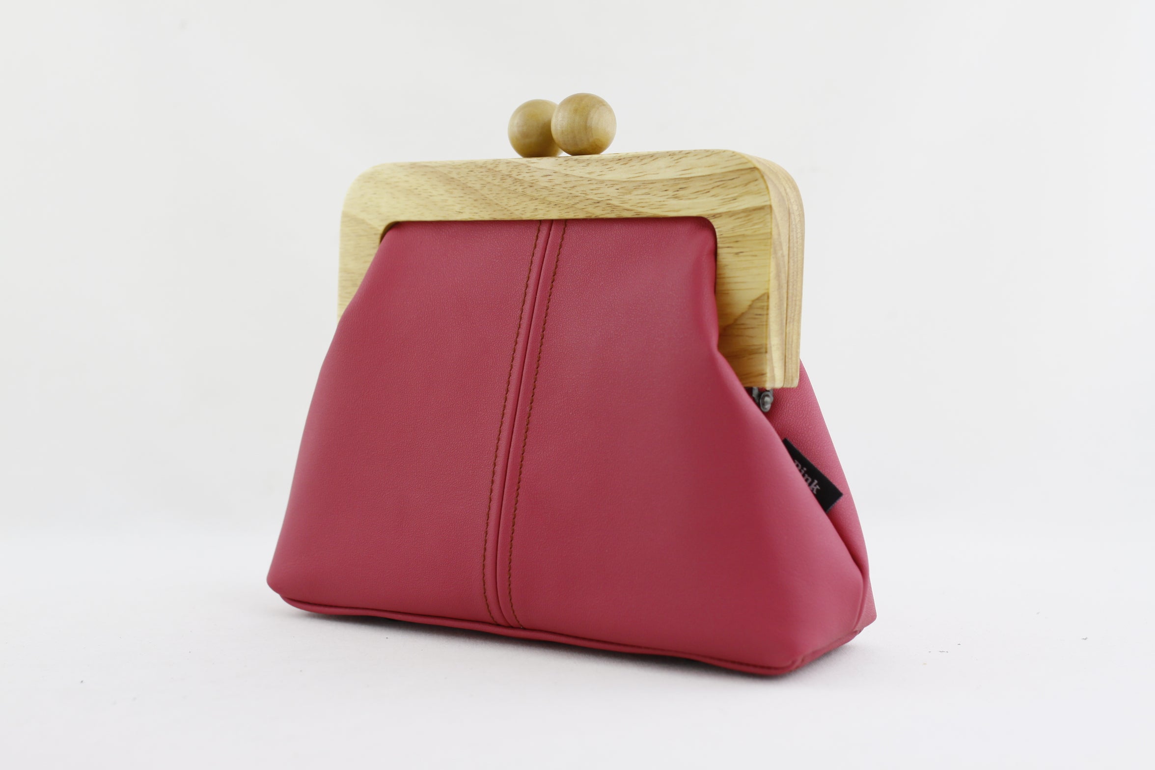 Women's Fuchsia Genuine Leather Clutch Bag with Strap | PINKOASIS