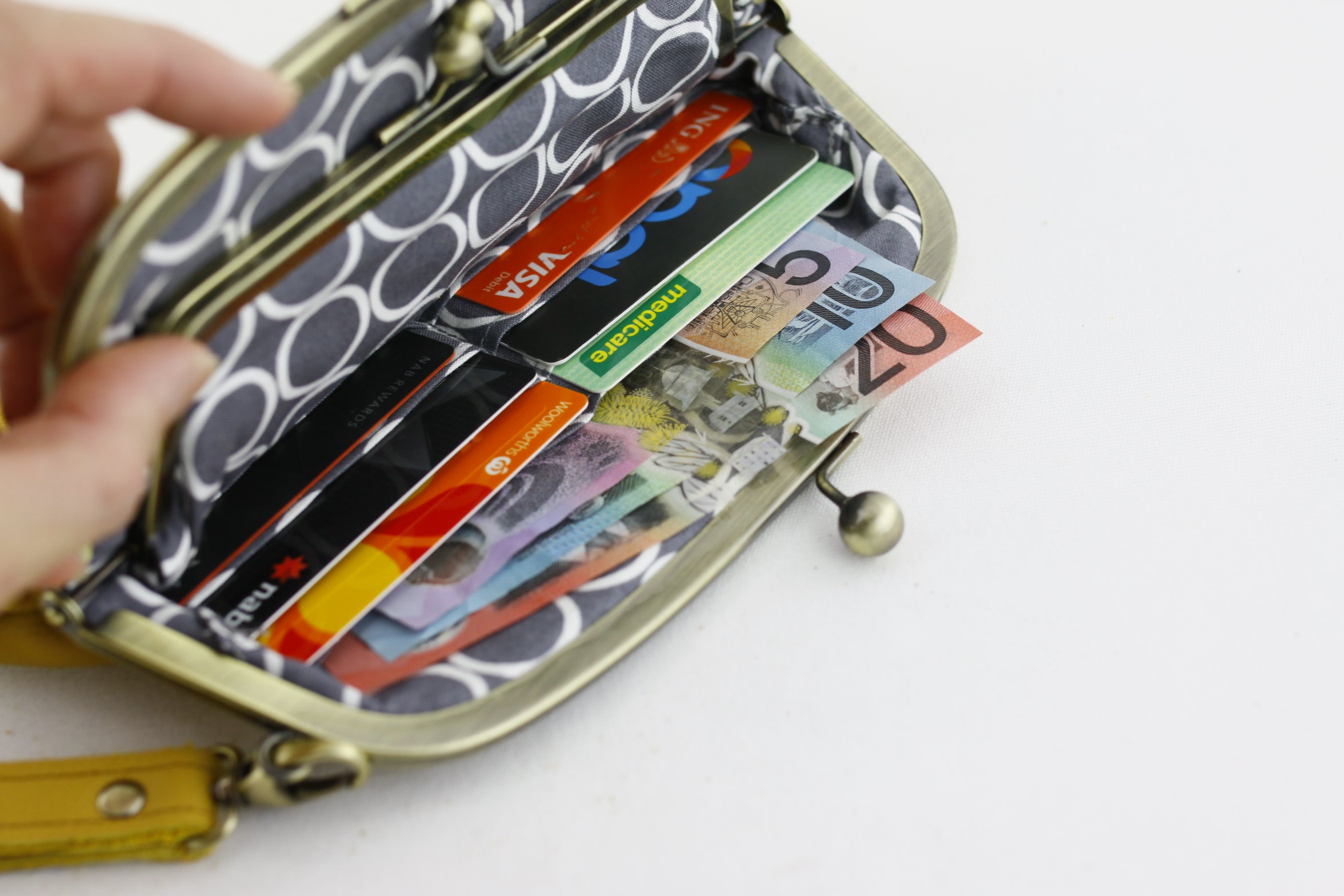 Mustard Yellow Leather Wristlet Wallet | PINKOASIS