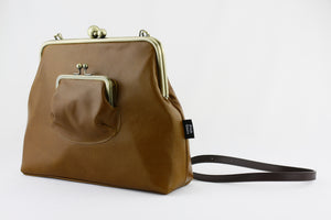 Distressed Tan Leather Crossbody Bag | PINK OASIS