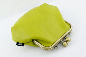 Women's Green Genuine Leather Clutch Bag with Strap | PINKOASIS