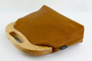 Women's Luxury Pebbled Tan Leather Bag | PINKOASIS