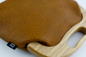 Women's Luxury Pebbled Tan Leather Bag | PINKOASIS