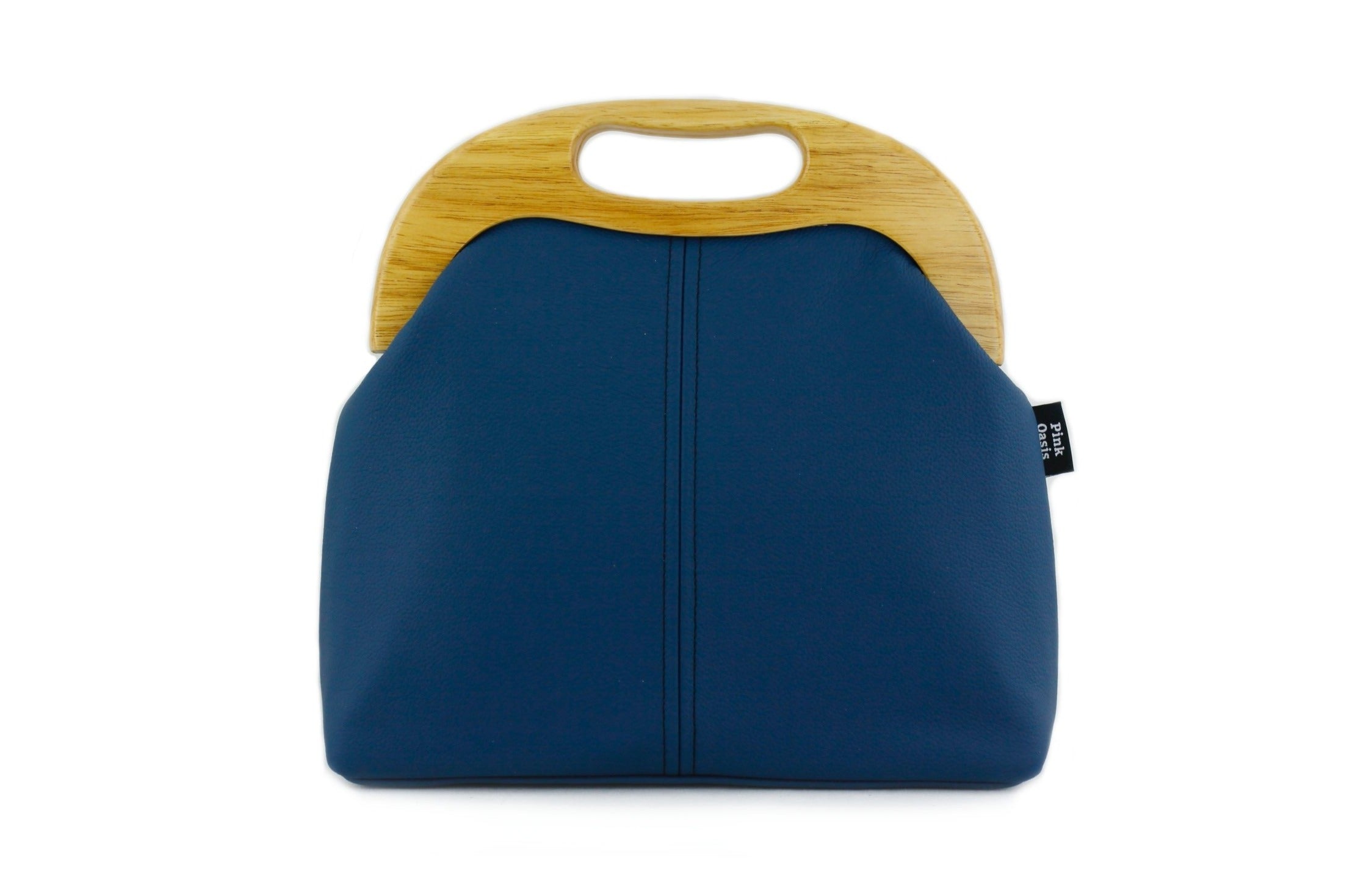Women's Luxury Peacock Blue Leather Bag | PINKOASIS