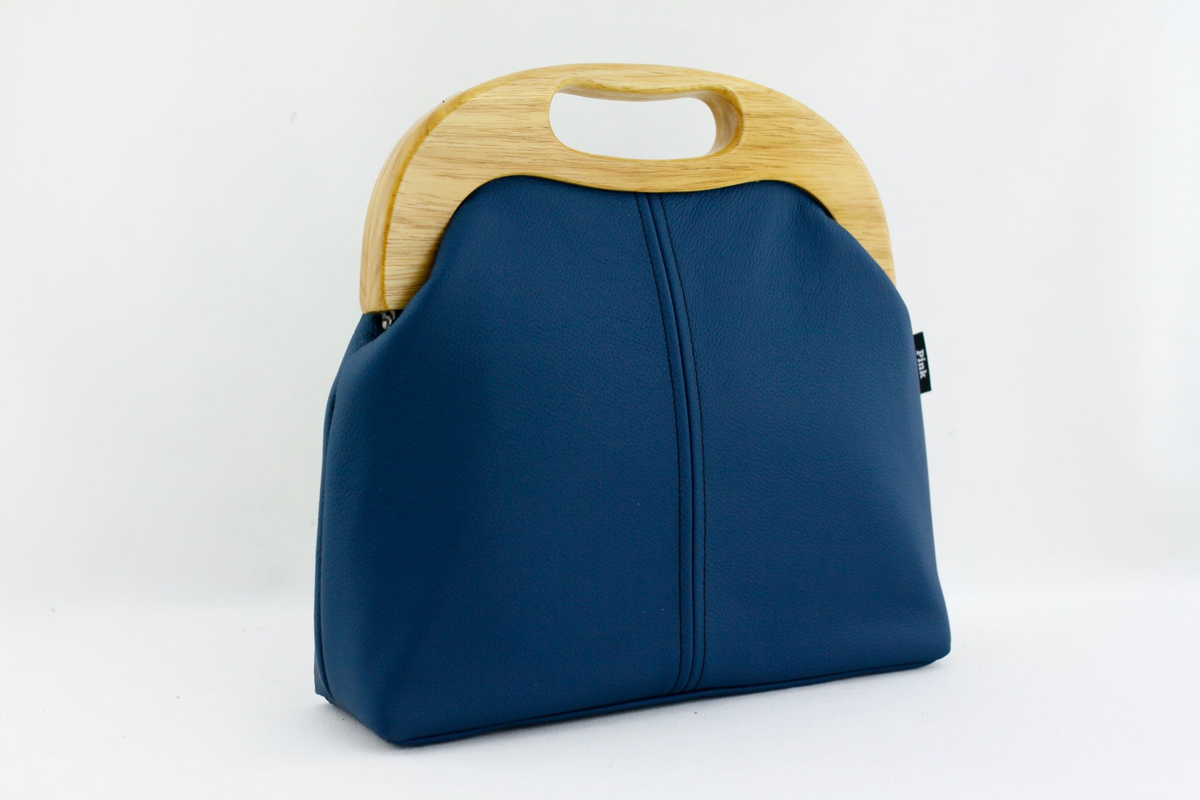 Women's Luxury Peacock Blue Leather Bag | PINKOASIS